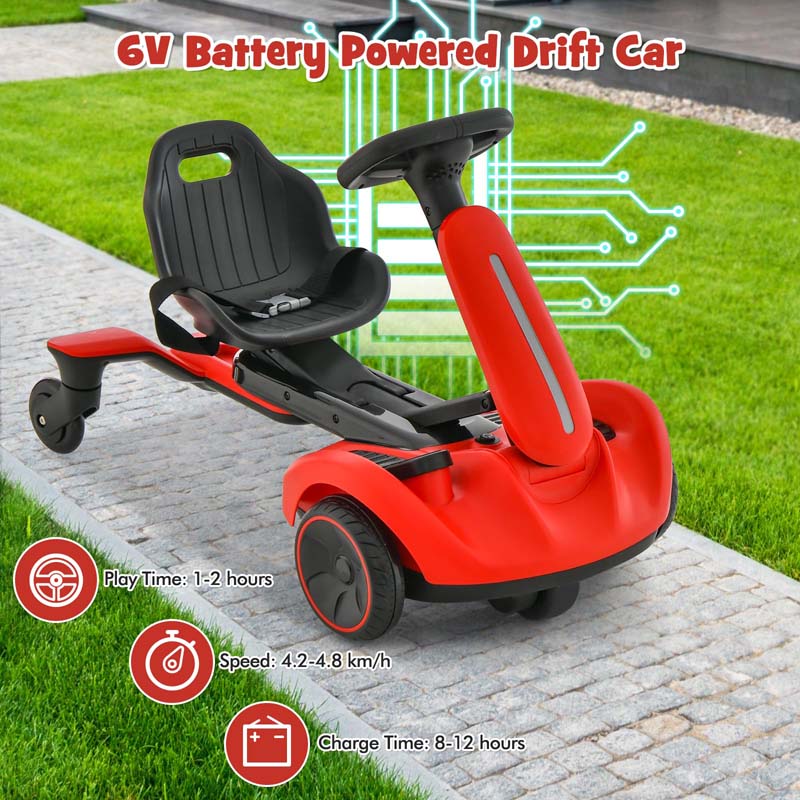 Eletriclife 6V Kids Ride on Drift Car with 360?? Spin and 2 Adjustable Heights