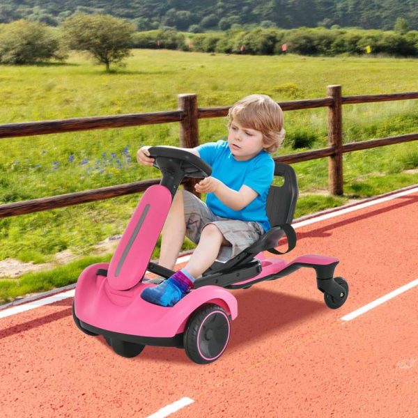 Kids Ride On Drift Car with 360?? Spin & 2 Adjustable Heights , 6V Battery Powered Electric Vehicle Toddler Ride On Car Toy Gift