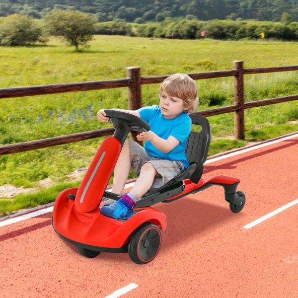 Kids Ride On Drift Car with 360?? Spin & 2 Adjustable Heights , 6V Battery Powered Electric Vehicle Toddler Ride On Car Toy Gift