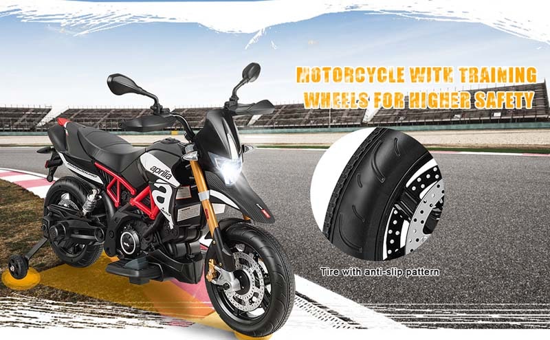 Eletriclife Aprilia Licensed 12V Kids Ride-On Motorcycle