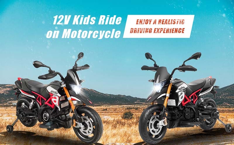 Eletriclife Aprilia Licensed 12V Kids Ride-On Motorcycle