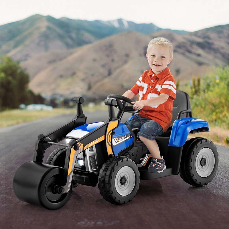 Eletriclife Kids Ride On Road Roller 12V Electric Tractor