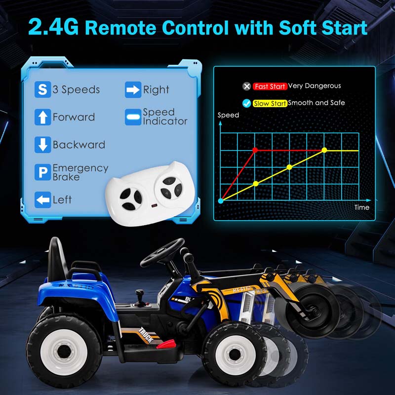 Eletriclife Kids Ride On Road Roller 12V Electric Tractor