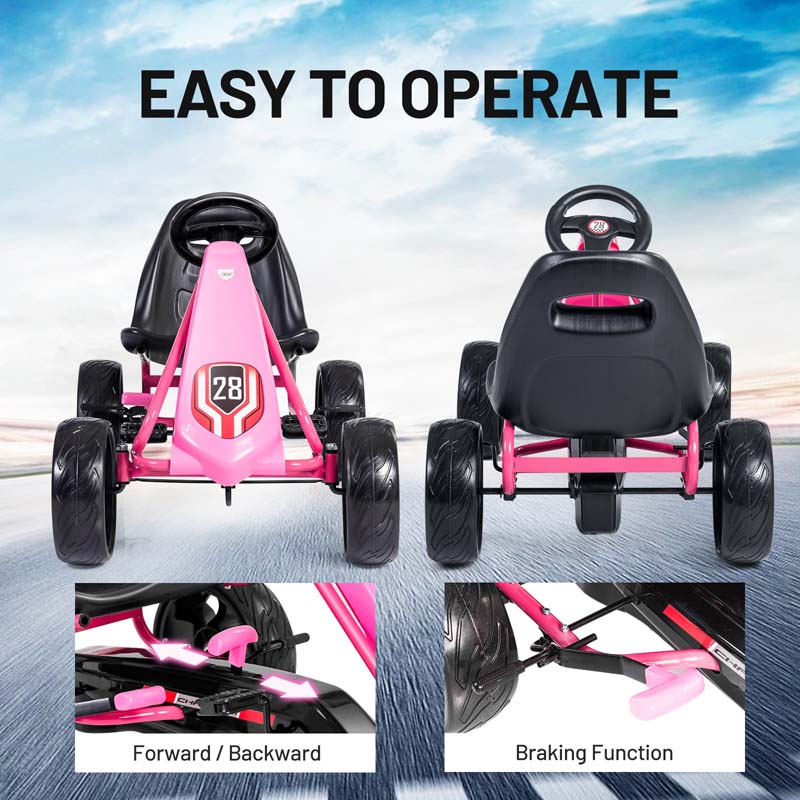 Eletriclife Kids Ride On Toys Pedal Powered Go Kart Pedal Car