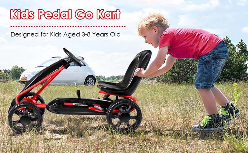 Eletriclife Kids Ride On Toys Pedal Powered Go Kart Pedal Car