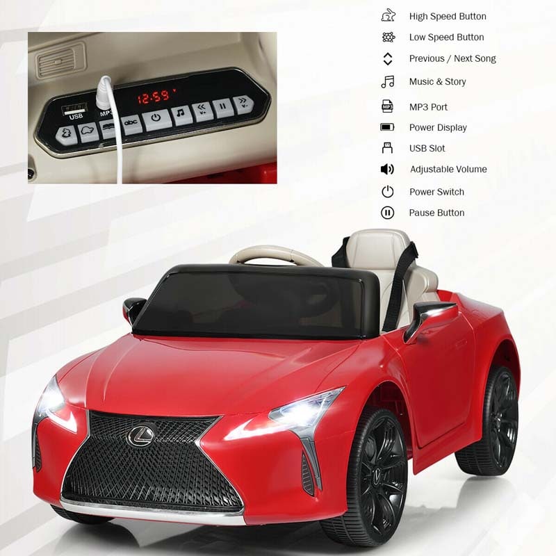 Eletriclife Lexus LC500 Licensed Kids 12V Ride On Car