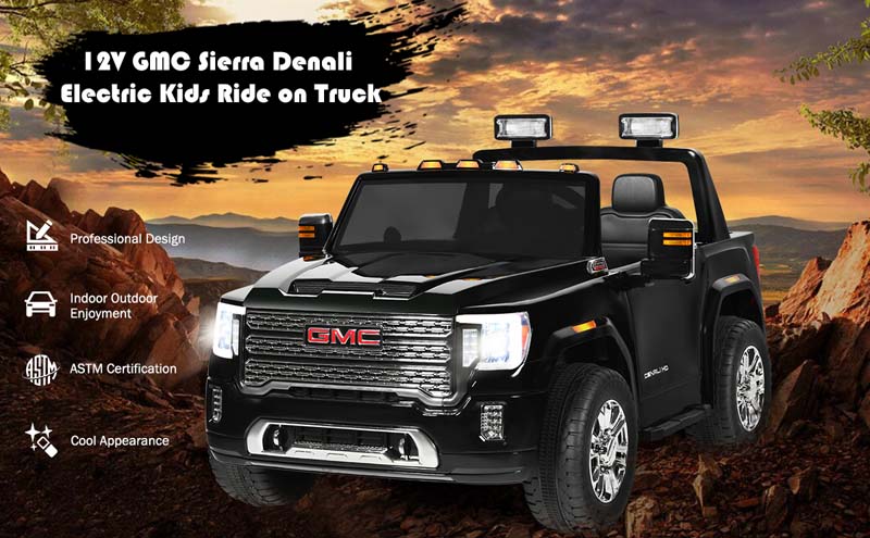 Eletriclife 12V 2-Seater Licensed GMC Kids Ride On RC Electric Car