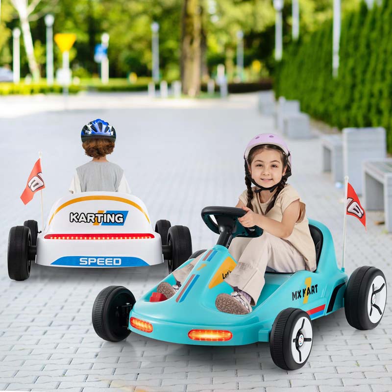 Eletriclife 12V Electric Go Kart for Kids Race Toy with Remote Control and Music