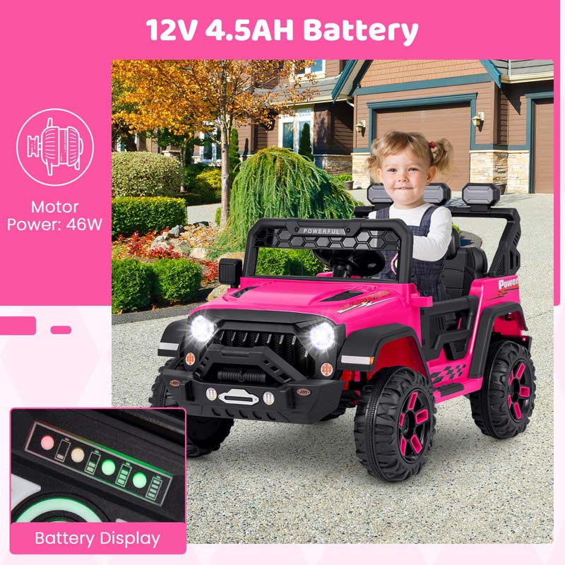 Eletriclife 12V Electric Kids Ride on Truck with Remote Control and Music