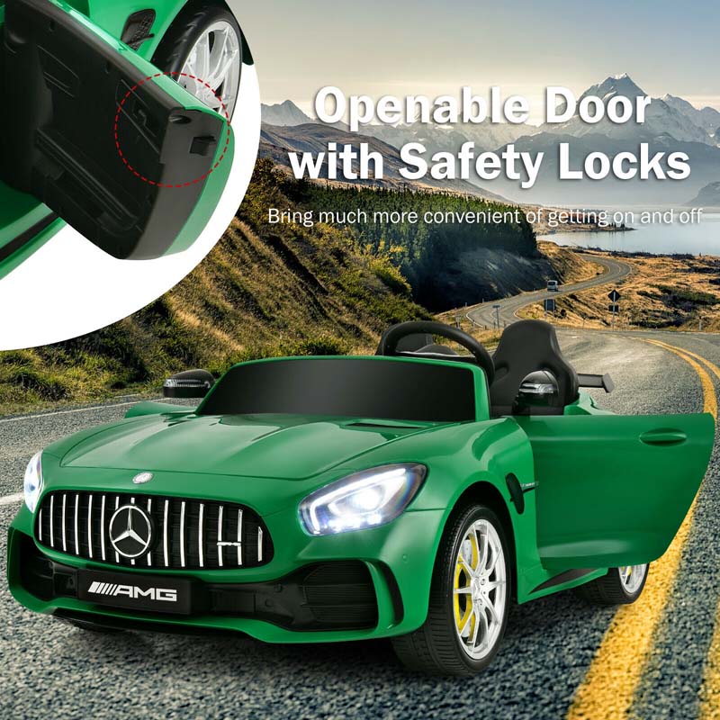 Eletriclife 12V Kids Ride On Car Mercedes Benz AMG GTR with Remote and LED Lights