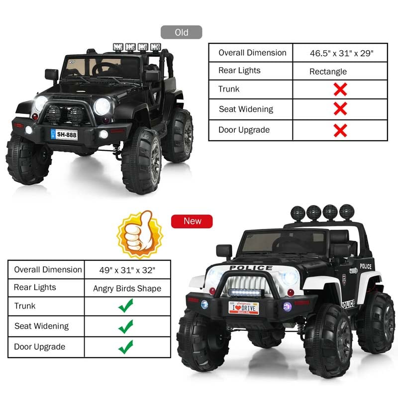 Eletriclife 12V Kids Spring Suspension Ride On Truck