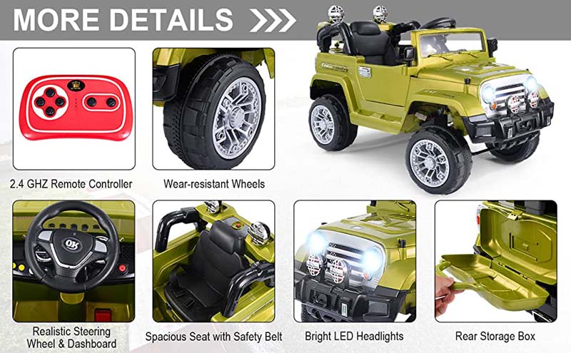 Eletriclife 12 V Kids Ride on Truck with MP3 and LED Lights