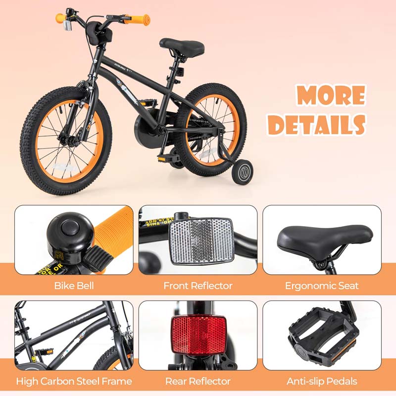 Eletriclife 16-Inch Kids Bike Sport Bicycle with Adjustable Seat and Reflectors
