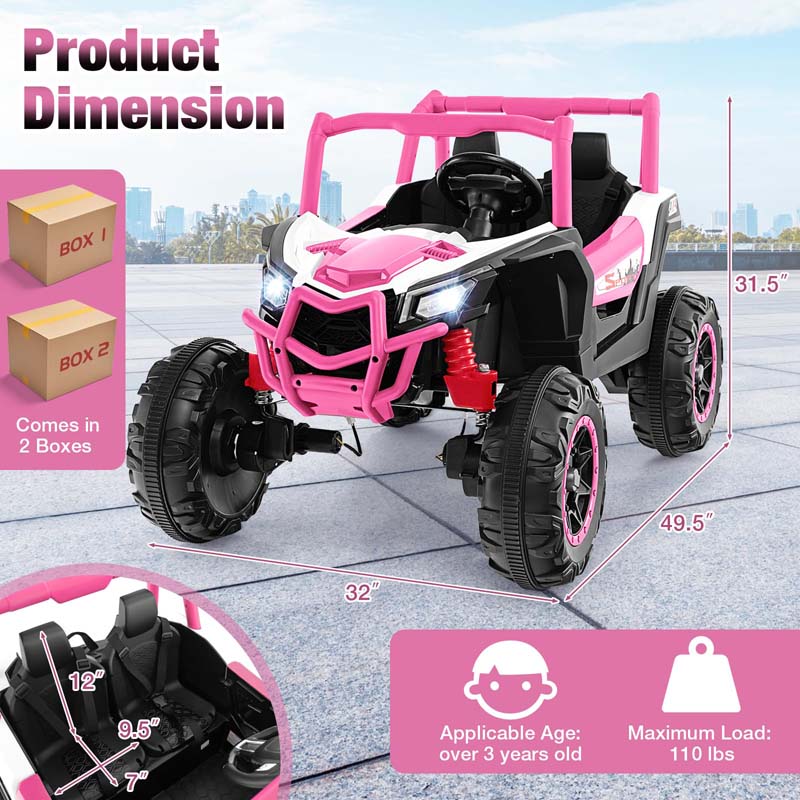 Eletriclife 2-Seater Kids Ride on UTV with 2.4G Remote Control