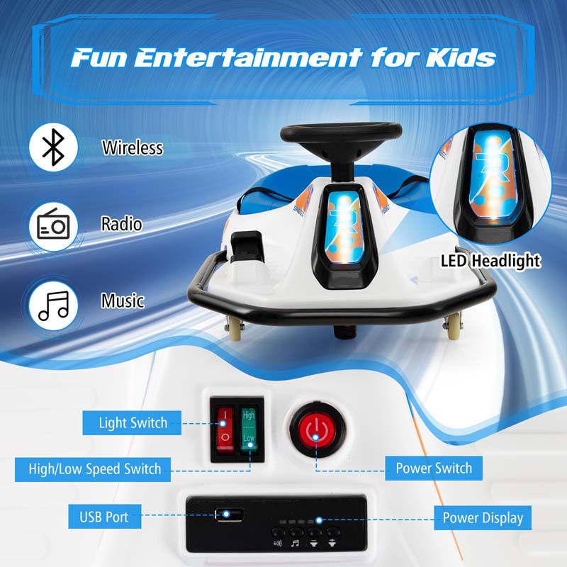Eletriclife 24V Electric Drifting Go Kart for Kids