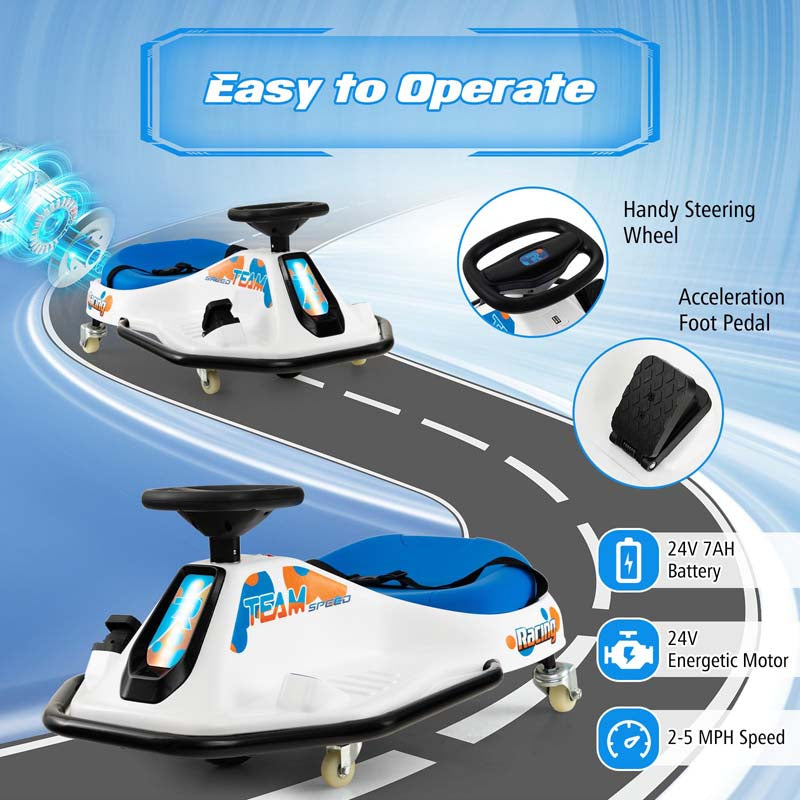 Eletriclife 24V Electric Drifting Go Kart for Kids
