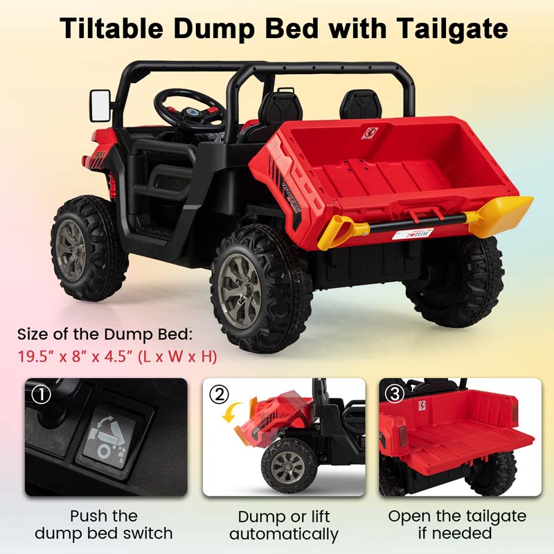 Eletriclife 24V Ride on Dump Truck with Remote Control