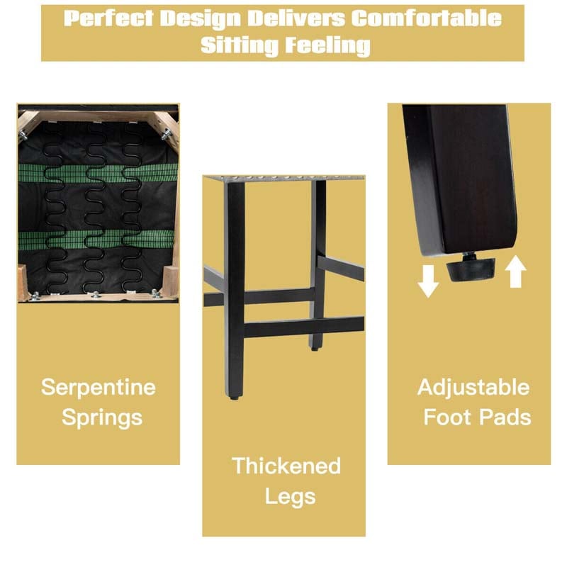 Eletriclife 25 Inch Kitchen Chairs with Rubber Wood Legs