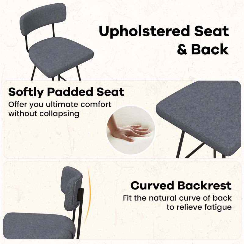 Eletriclife 29 Inch Counter Height Upholstered Swivel Bar Stool