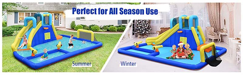 Eletriclife 6-in-1 Inflatable Water Slide Jumping House without Blower
