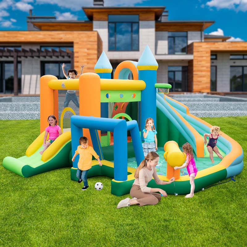 Eletriclife 9 in 1 Giant Water Bounce House Park with 735W Blower