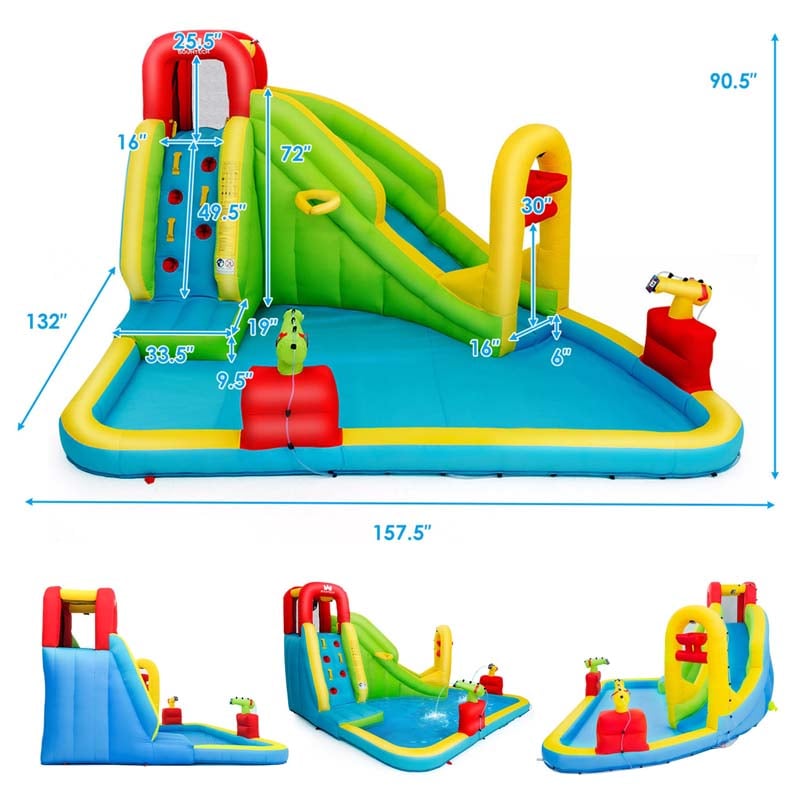 Eletriclife Inflatable Splash Jump Slide Water Bounce without Blower