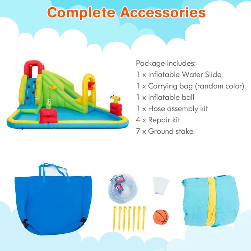 Eletriclife Inflatable Splash Jump Slide Water Bounce without Blower