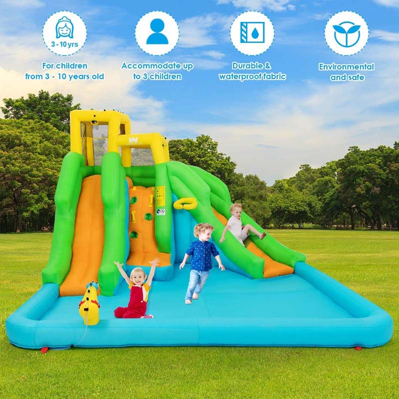 Eletriclife Inflatable Water Park Bounce House with Climbing Wall without Blower