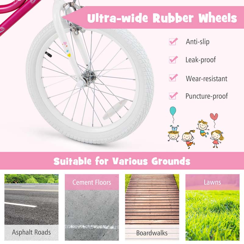 Eletriclife Kids Bicycle 18 Inch with Training Wheels for 6-8 Years Old