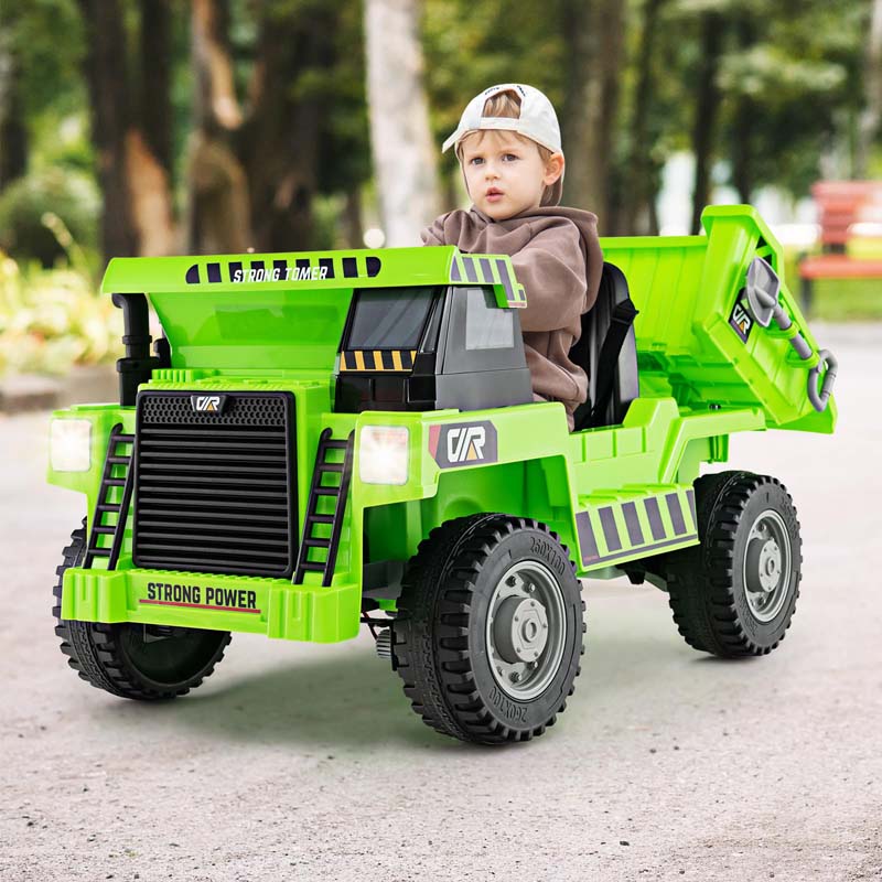 Eletriclife Kids Ride on Dump Truck 12V Ride on Car with Electric Dump Bed