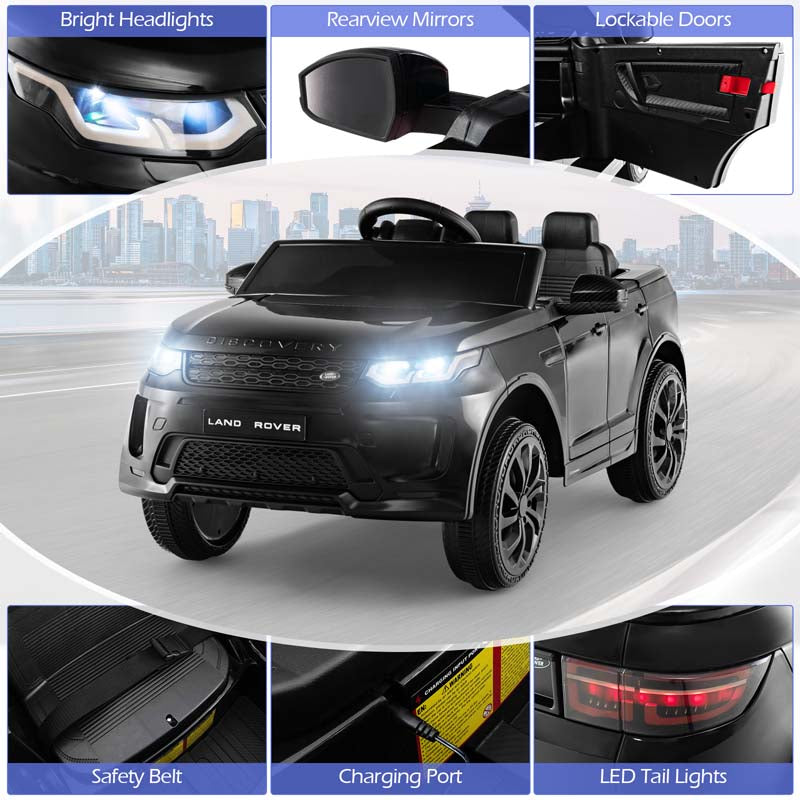 Eletriclife Licensed Land Rover 12V Kids Ride On Car with Lockable Doors and LED Lights