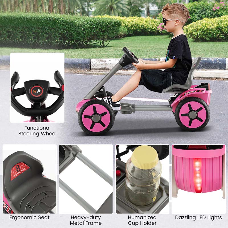 Eletriclife 4-Wheel Folding Pedal Go Kart